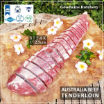 Beef Tenderloin frozen Australia (A) BUDGET steak cuts 2" 5cm price for 2pcs 600gr (eye fillet mignon daging sapi has dalam) brand NOLAN / McPHEE / CAG